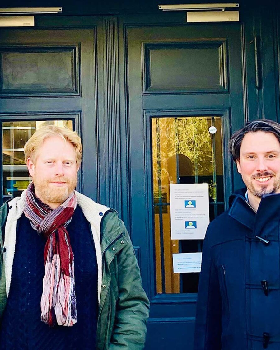 (V.li.n.re.) Steffen Terberl (FU Berlin; Prof. Dr. Hannes Rothe, Associate Professor, ICN Business School Berlin