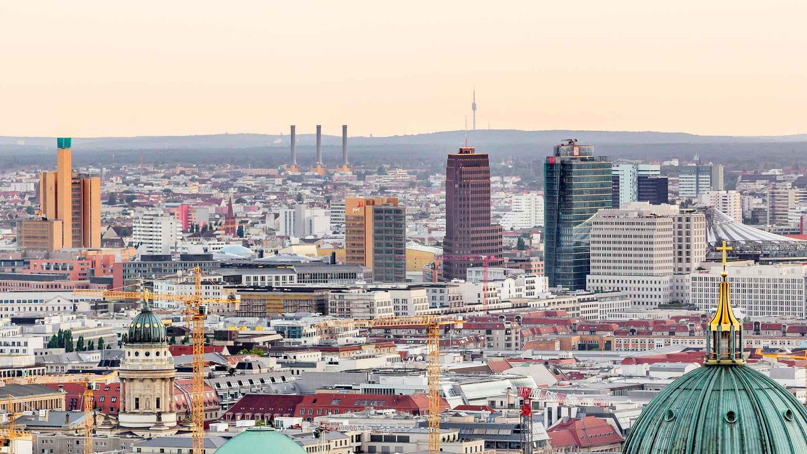 Blick auf den Potsdamer Platz aus Richtung Berliner Dom, Brain City Berlin