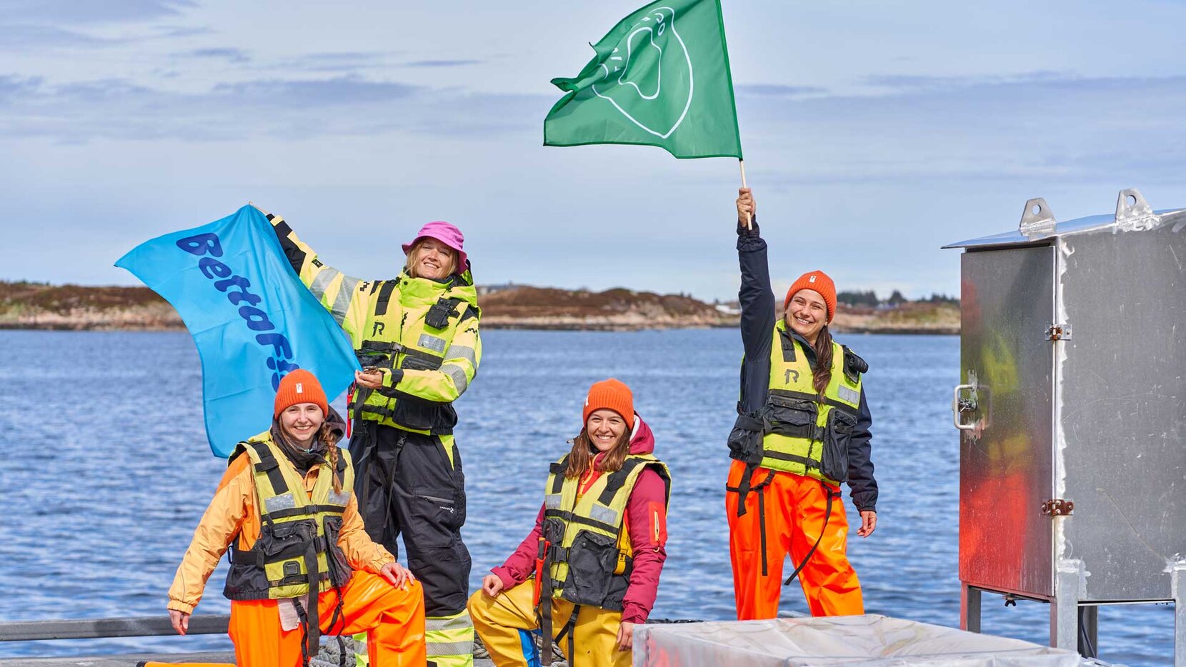 Das Team von Bettaf!ish auf einem Algenfischkutter in Norwegen, Brain City Berlin